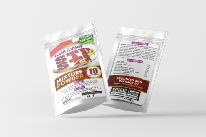 ulcify Flash Flusher powder and capsules for STIs and UTIs
